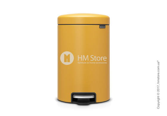 Ведро для мусора Brabantia Pedal Bin NewIcon Luxury 12 л, Mineral Mustard Yellow