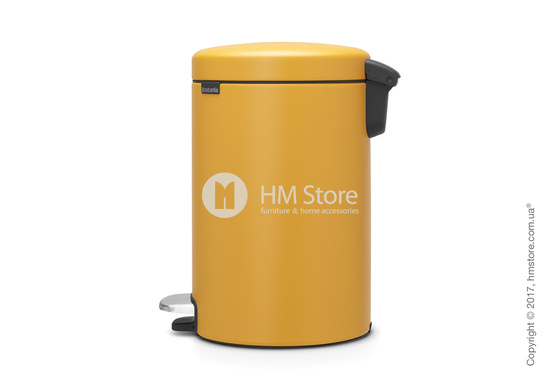 Ведро для мусора Brabantia Pedal Bin NewIcon Luxury 12 л, Mineral Mustard Yellow