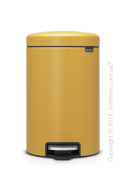 Ведро для мусора Brabantia Pedal Bin NewIcon Luxury 12 л, Mineral Mustard Yellow