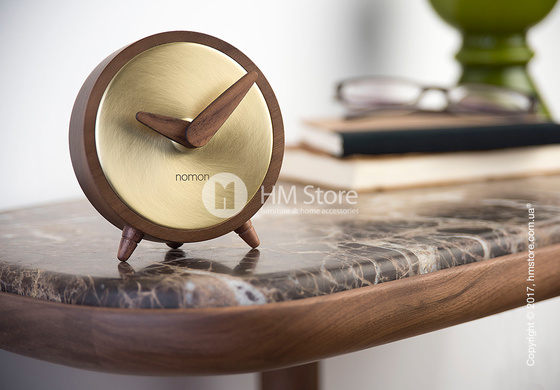 Часы настольные Nomon Atomo Sobremesa, Gold