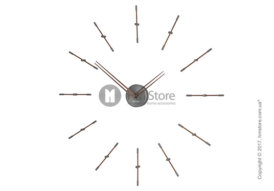 Часы настенные Nomon Mini Merlin 12 T Wall Clock, Walnut