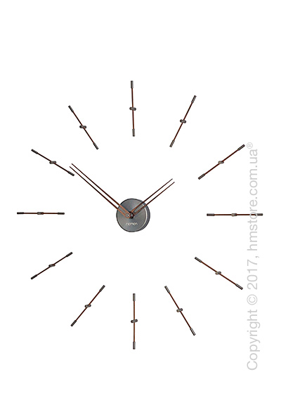 Часы настенные Nomon Mini Merlin 12 T Wall Clock, Walnut