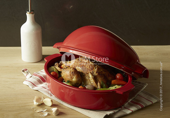 Ростер для запекания курицы с крышкой 34 x 24 см Emile Henry Ovenware, Charcoal
