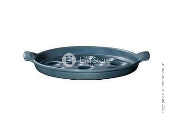 Блюдо для подачи улиток Emile Henry Ovenware на 12 штук, Blue Flame