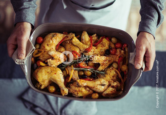 Форма для выпечки прямоугольная 22 х 14 см Emile Henry Ovenware, Blue Flame