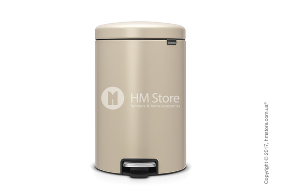 Ведро для мусора Brabantia Pedal Bin NewIcon Luxury 20 л, Mineral Golden Beach