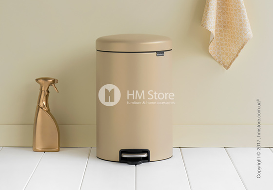 Ведро для мусора Brabantia Pedal Bin NewIcon Luxury 20 л, Mineral Golden Beach