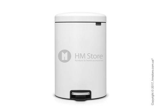Ведро для мусора Brabantia Pedal Bin NewIcon Luxury 20 л, Mineral Eternal White
