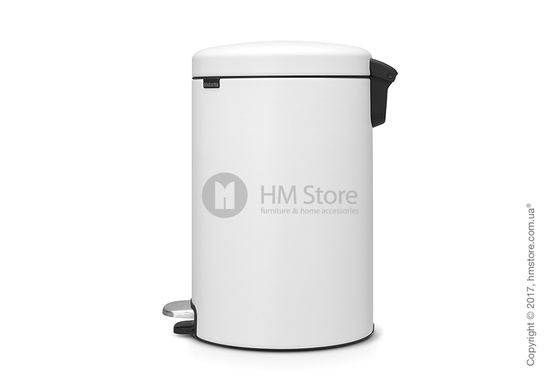 Ведро для мусора Brabantia Pedal Bin NewIcon Luxury 20 л, Mineral Eternal White