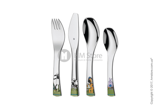 Набор столовых приборов детский WMF коллекция Shaun the Sheep, 4 предмета