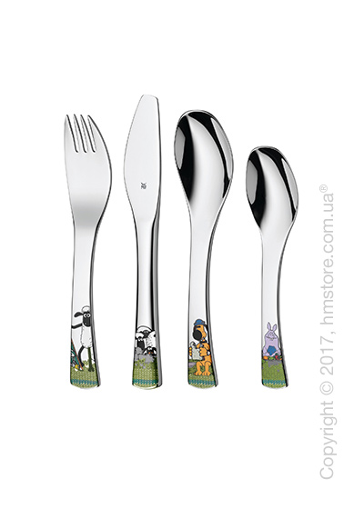 Набор столовых приборов детский WMF коллекция Shaun the Sheep, 4 предмета