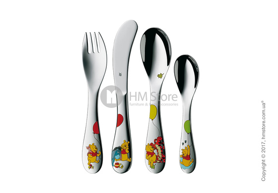 Набор столовых приборов детский WMF коллекция Winnie The Pooh, 4 предмета
