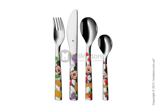 Набор столовых приборов детский WMF коллекция Mickey Mouse, 4 предмета