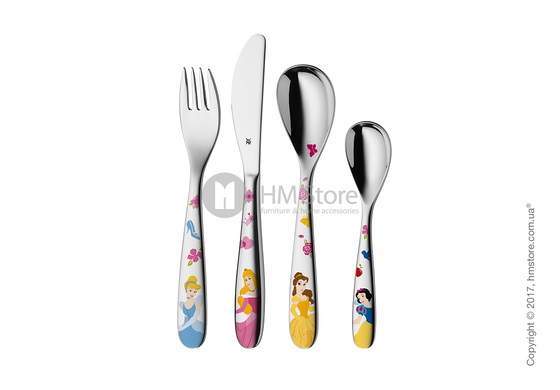 Набор столовых приборов детский WMF коллекция Disney Princess, 4 предмета