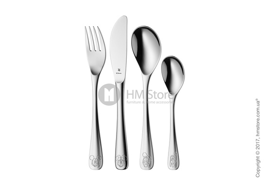 Набор столовых приборов детский WMF коллекция Mickey Mouse Profi Select, 4 предмета