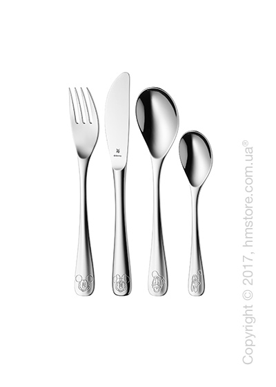 Набор столовых приборов детский WMF коллекция Mickey Mouse Profi Select, 4 предмета
