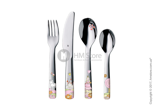 Набор столовых приборов детский WMF коллекция Princess Anneli, 4 предмета