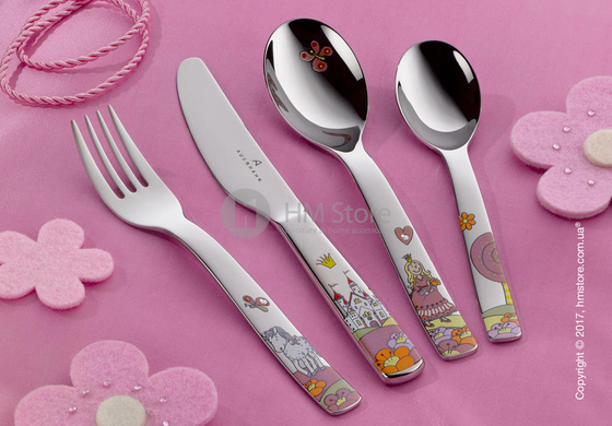 Набор столовых приборов детский WMF коллекция Princess Anneli, 4 предмета
