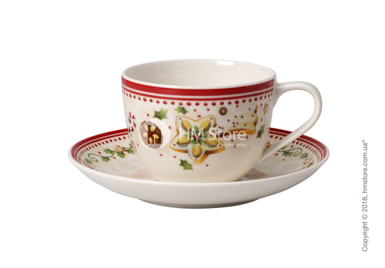 Чашка с блюдцем Villeroy & Boch коллекция Winter Bakery Delight, 230 мл, Star