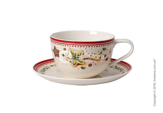 Чашка с блюдцем Villeroy & Boch коллекция Winter Bakery Delight, 450 мл