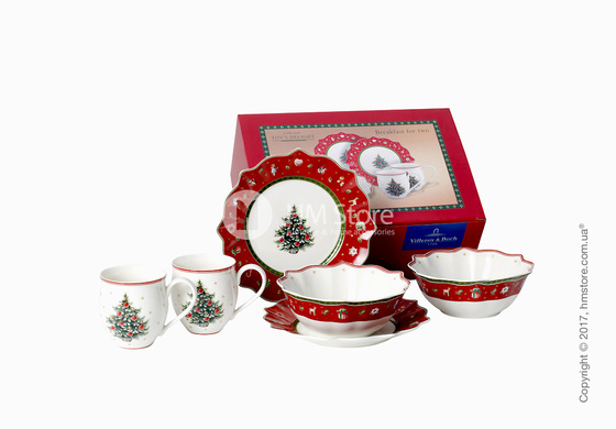 Набор фарфоровой посуды Villeroy & Boch коллекция Toy’s Delight на 2 персоны, 6 предметов, Red