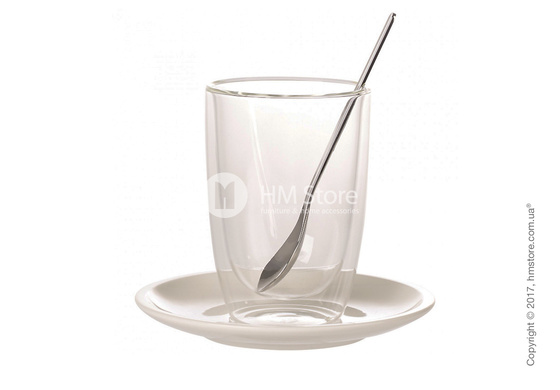 Чашка с блюдцем и ложкой Villeroy & Boch коллекция Coffee Passion, 390 мл