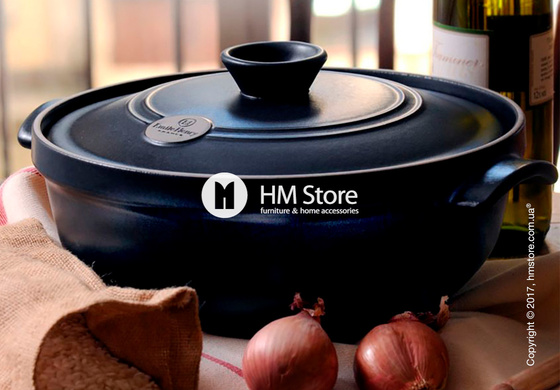 Кастрюля керамическая Emile Henry Cookware Flame 4 л,Charcoal