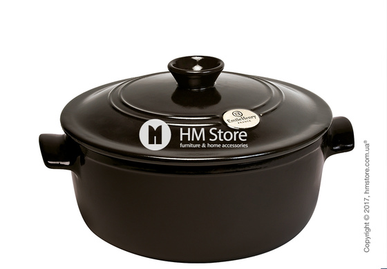 Кастрюля керамическая Emile Henry Cookware Flame 4 л,Charcoal Кастрюля керамическая Emile Henry Cookware Flame 4 л,Charcoal