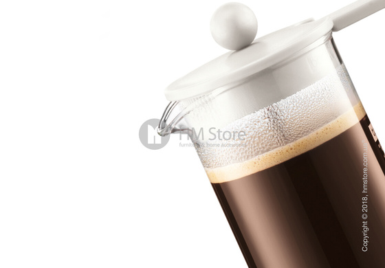 Кофейник френч-пресс Bodum Brazil 1 л, White