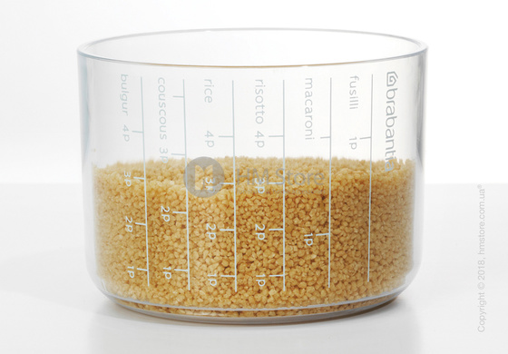 Емкость для хранения сыпучих продуктов Brabantia Storage Jar With Measuring Cup, 1,3 л, Transparent