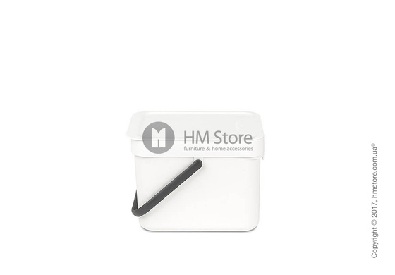 Контейнер для мусора Brabantia Sort & Go, 6 л, White