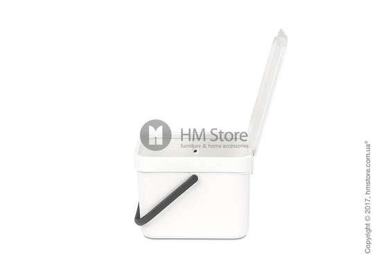 Контейнер для мусора Brabantia Sort & Go, 6 л, White