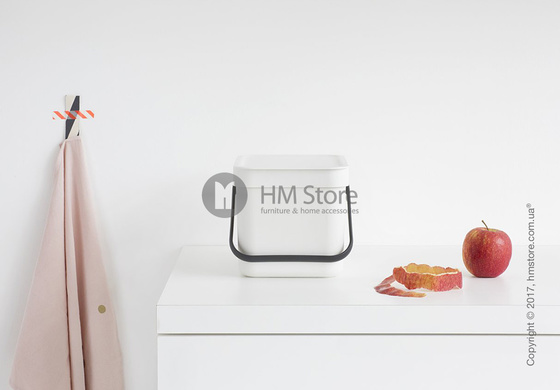 Контейнер для мусора Brabantia Sort & Go, 6 л, White