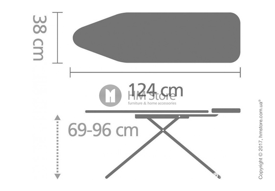 Гладильная доска Brabantia Solid Steam Iron Rest, White-Grey 