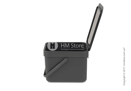 Контейнер для мусора Brabantia Sort & Go, 6 л,  Grey