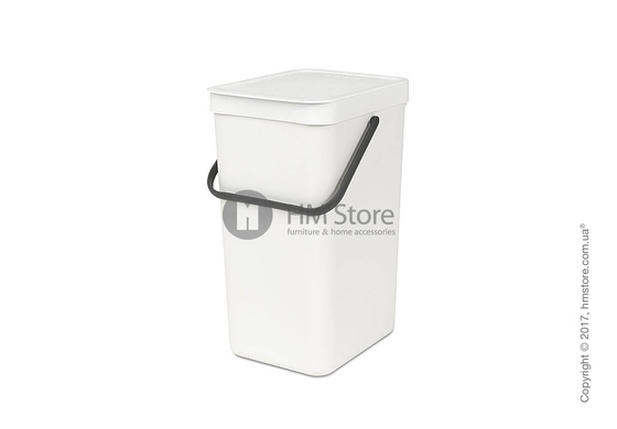 Контейнер для мусора Brabantia Sort & Go, 16 л, White