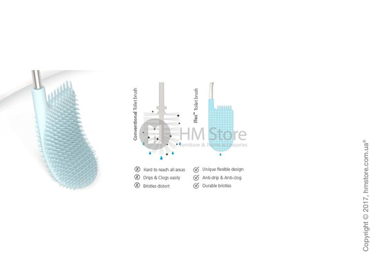 Щетка для ванной комнаты Joseph Joseph Flex Plus, White and Blue