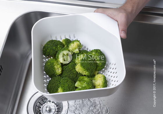 Дуршлаг Joseph Joseph Medium Square Ergonomic Colander, White. Купить