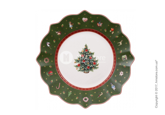 Тарелка десертная мелкая Villeroy & Boch коллекция Toy’s Delight, 24 см, Green