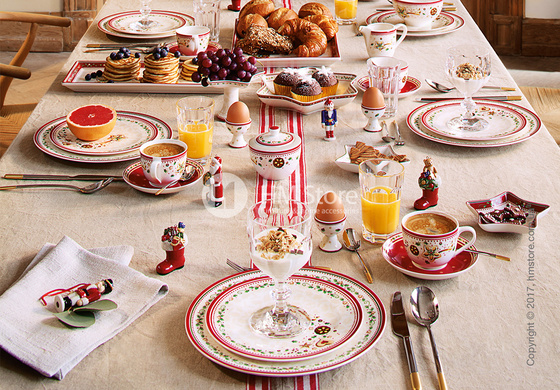 Тарелка столовая мелкая Villeroy & Boch коллекция Winter Bakery Delight, 27 см, Falling Star