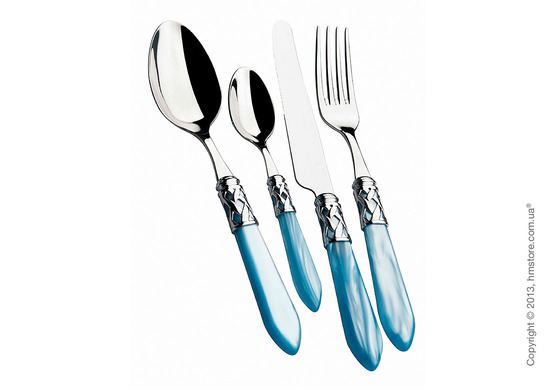 Набор столовых приборов Bugatti Aladdin коллекция Chromed Metal Ring на 6 персон, 24 предмета, Pool