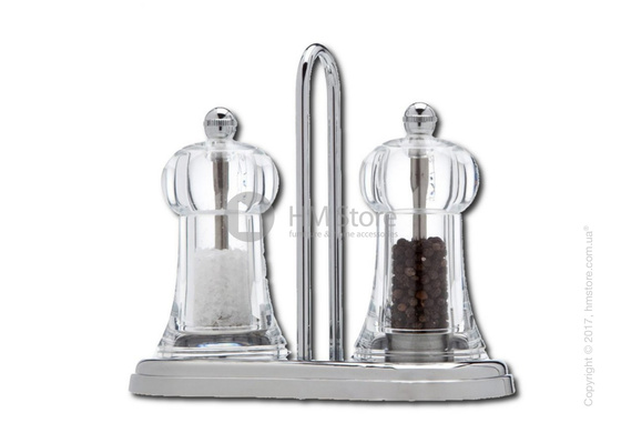 Набор мельниц для соли и перца Peugeot Brasserie 11 см, Transparent and Stainless Steel
