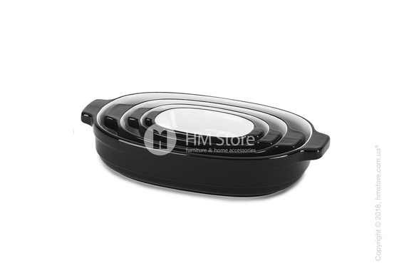 Набор емкостей керамических KitchenAid Ceramic 4 предмета, Onyx Black