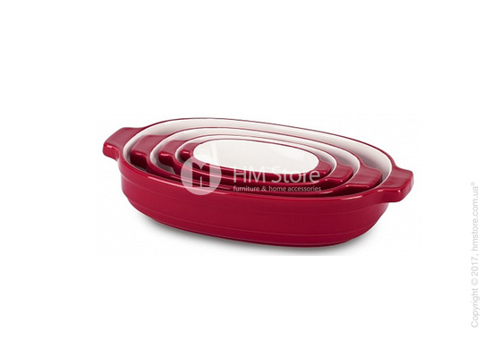 Набор емкостей керамических KitchenAid Ceramic 4 предмета, Empire Red 