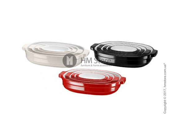 Набор емкостей керамических KitchenAid Ceramic 4 предмета, Empire Red 