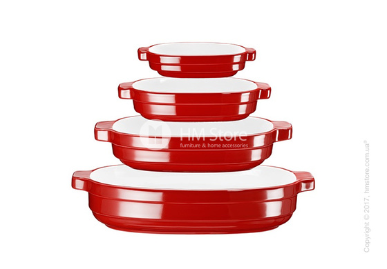 Набор емкостей керамических KitchenAid Ceramic 4 предмета, Empire Red 