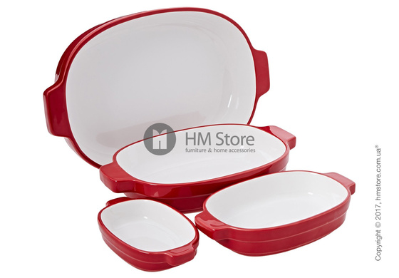 Набор емкостей керамических KitchenAid Ceramic 4 предмета, Empire Red 