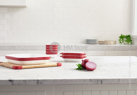 Набор емкостей керамических 10х10 KitchenAid Ceramic Ramekin 4 предмета, Empire Red