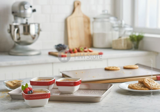 Набор емкостей керамических 10х10 KitchenAid Ceramic Ramekin 4 предмета, Almond Cream 