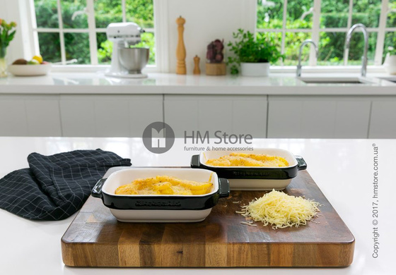 Набор емкостей керамических 20х11,5 KitchenAid Ceramic 2 предмета, Onyx Black